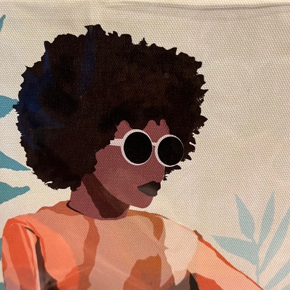 New African American Natural Woman Plant Special Moments Frameless Canvas Art - Picture 3 of 4